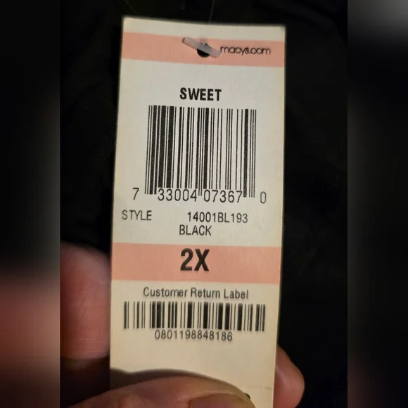 INC International Concepts 2X Black Ruffle Open Front Jacket Cotton Blend NWT - Picture 4 of 6